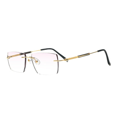 Justice Rectangle Titanium Rimless Glasses