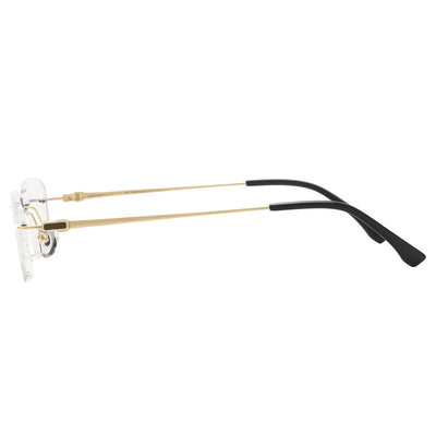 Landyn Rectangle Titanium Rimless Glasses