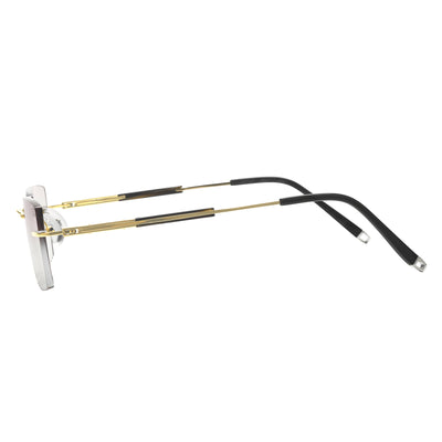 Justice Rectangle Titanium Rimless Glasses