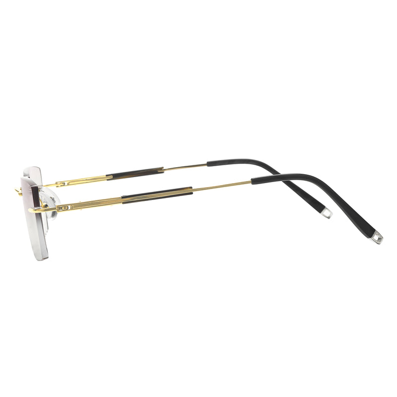 Justice Rectangle Titanium Rimless Glasses