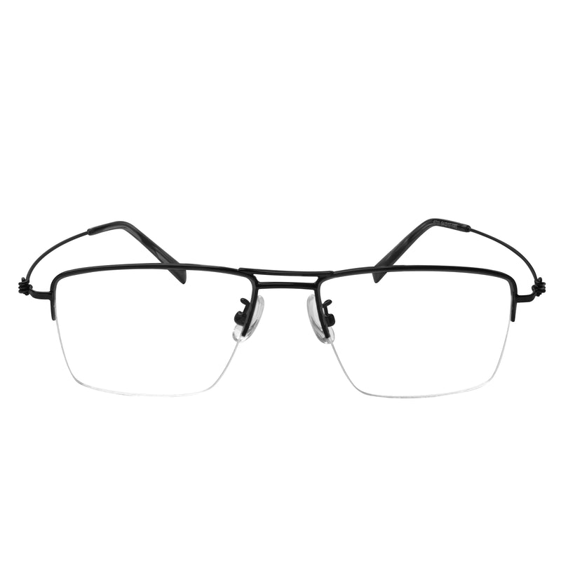 Bennett Rectangle Metal Half-rim Glasses