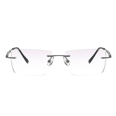 Justice Rectangle Titanium Rimless Glasses