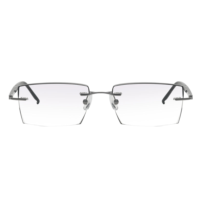 Rocky Rectangle Rimless Glasses