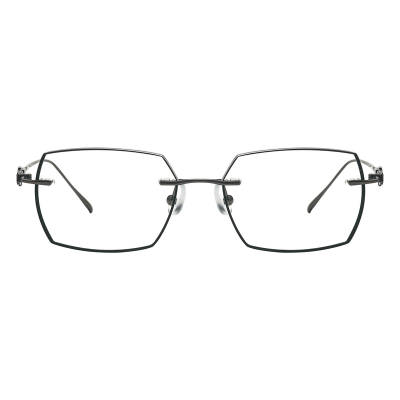 Brendan Rectangle Rimless Glasses