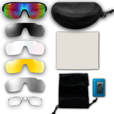 Jorge Rectangle Acetate Prescription Cycling Sport Sunglasses Kit