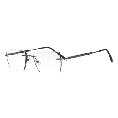 Justice Rectangle Titanium Rimless Glasses