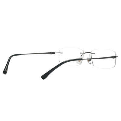 Landyn Rectangle Titanium Rimless Glasses