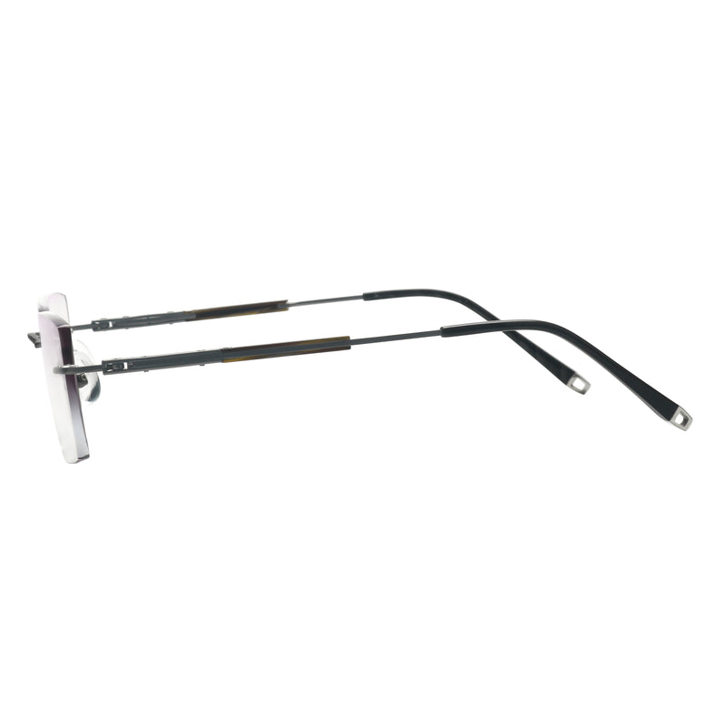 Justice Rectangle Titanium Rimless Glasses