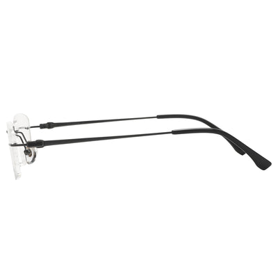 Landyn Rectangle Titanium Rimless Glasses