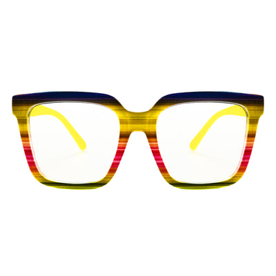 Indigo Acetate Rectangle Glasses