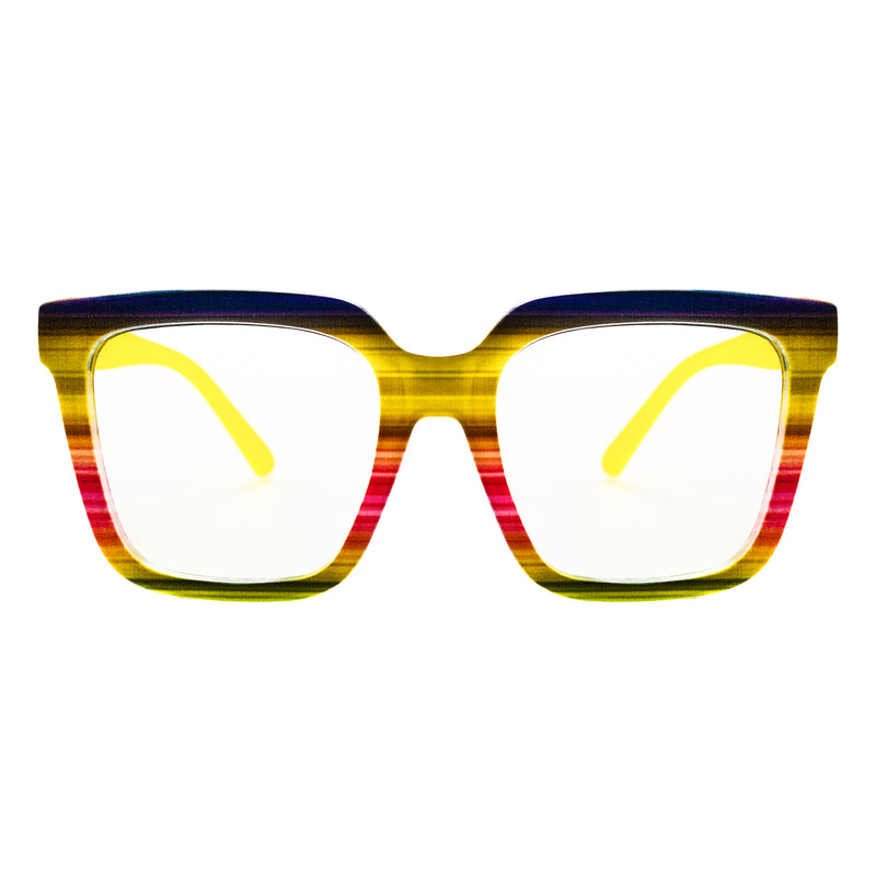 Indigo Acetate Rectangle Glasses