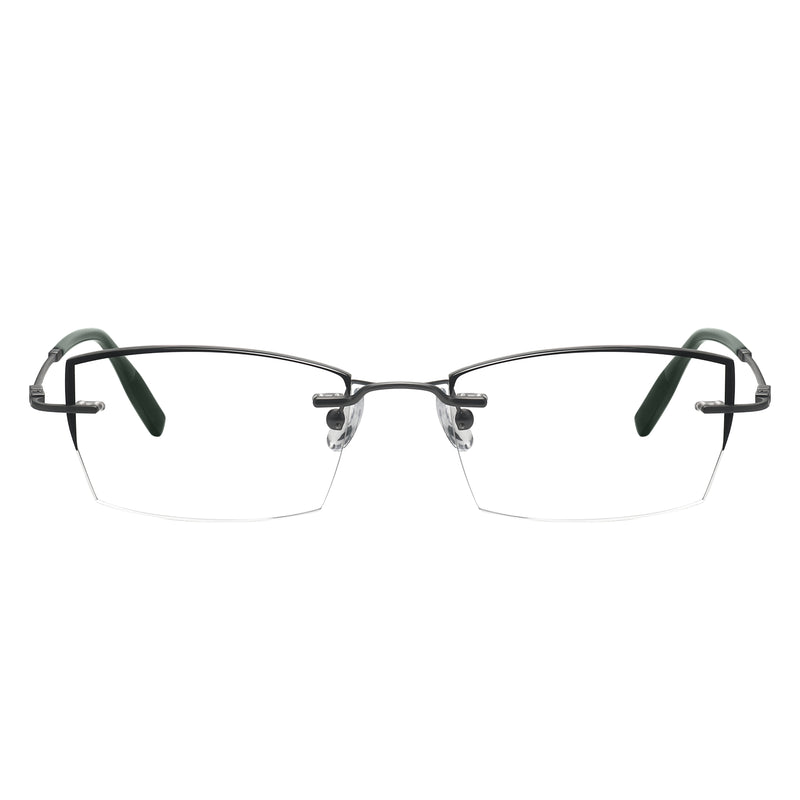 Demetrius Rectangle Rimless Glasses