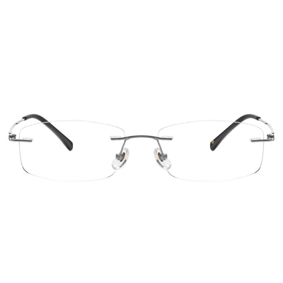 Landyn Rectangle Titanium Rimless Glasses