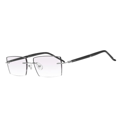 Rocky Rectangle Rimless Glasses