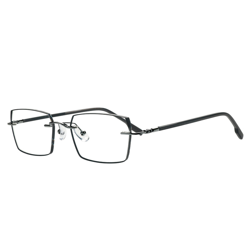 Jericho Rectangle Rimless Glasses