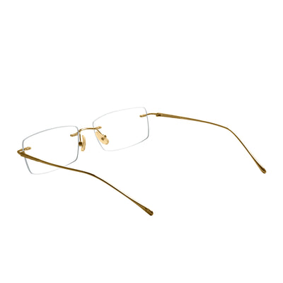Everett Rectangle Metal Rimless Glasses
