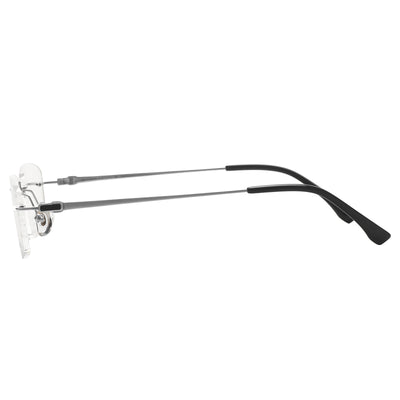 Landyn Rectangle Titanium Rimless Glasses