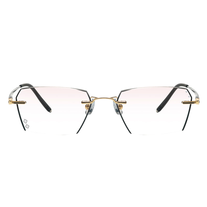 Eiden Geometric  Rimless Glasses