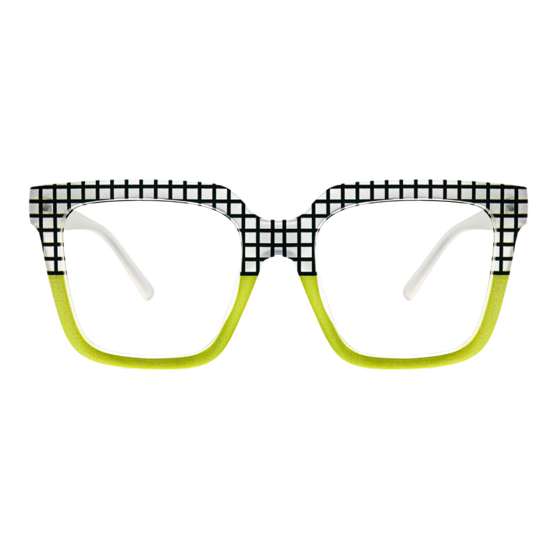 Indigo Acetate Rectangle Glasses