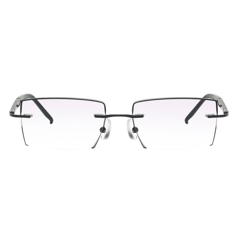 Rocky Rectangle Rimless Glasses