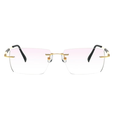 Justice Rectangle Titanium Rimless Glasses